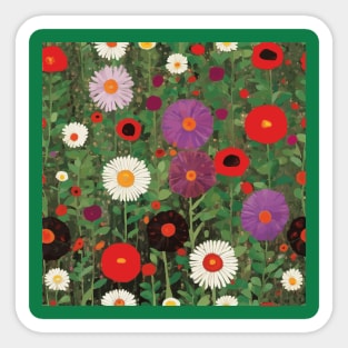 Colorful Flowers in a Garden Sticker